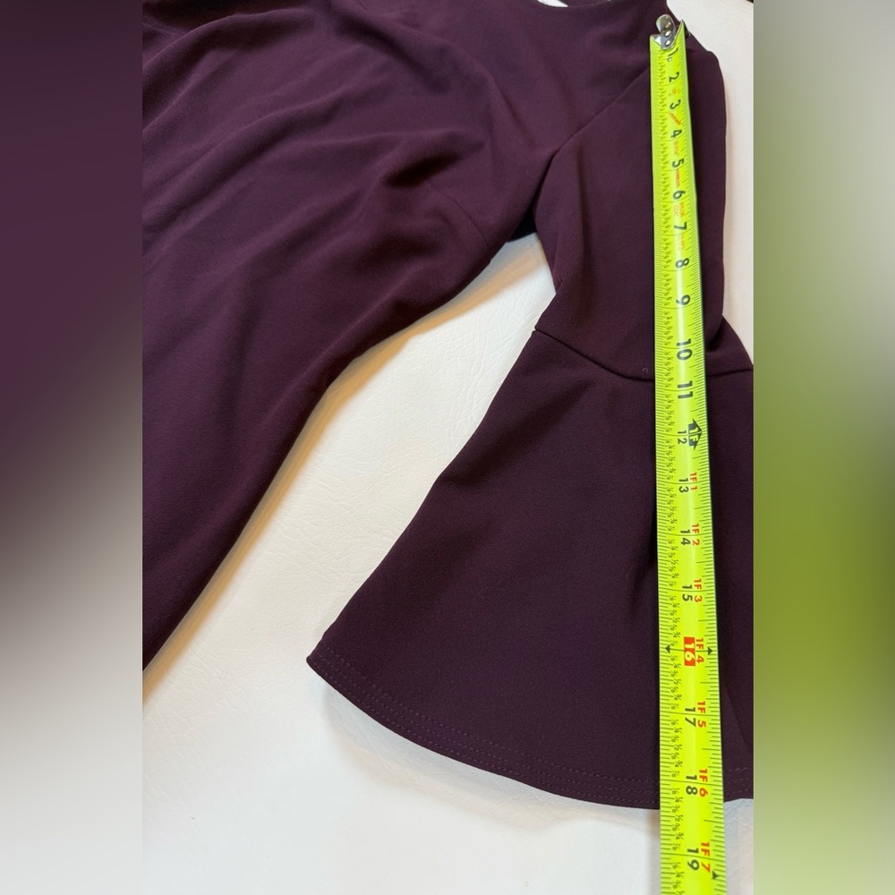 Calvin Klein plum size 4 women’s bell 3/4 sleeve boat neck sheath dress (U) - Picture 10 of 11